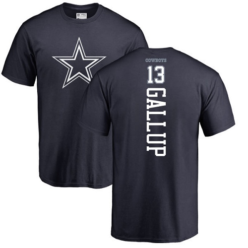 Men Dallas Cowboys Navy Blue Michael Gallup Backer #13 Nike NFL T Shirt